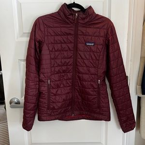 Patagonia nano puff maroon size small